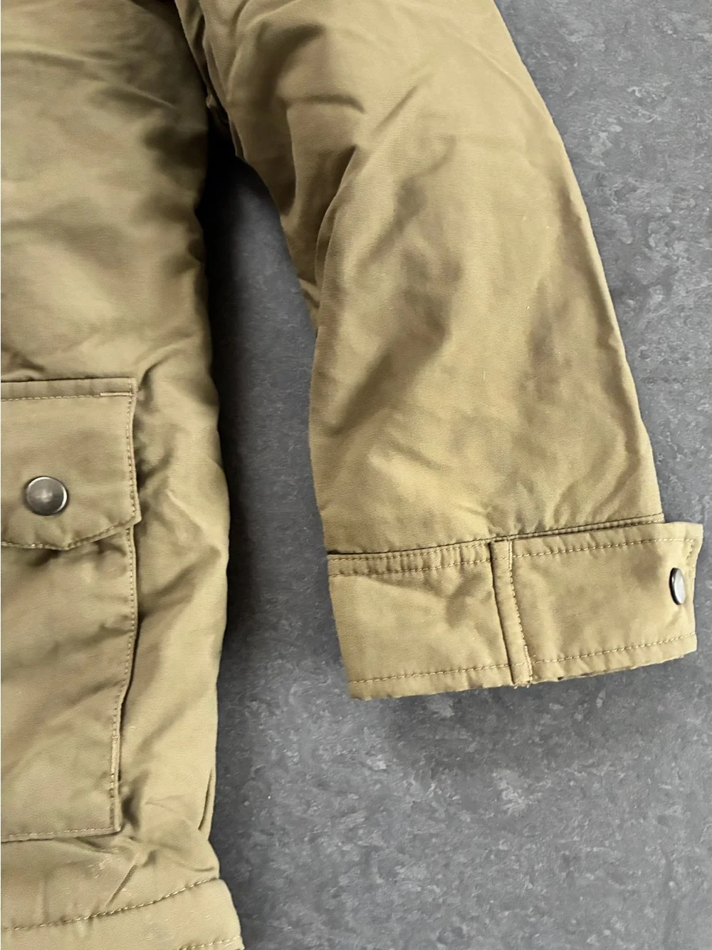 Patagonia Kids Olive Hooded Puffer Jacket